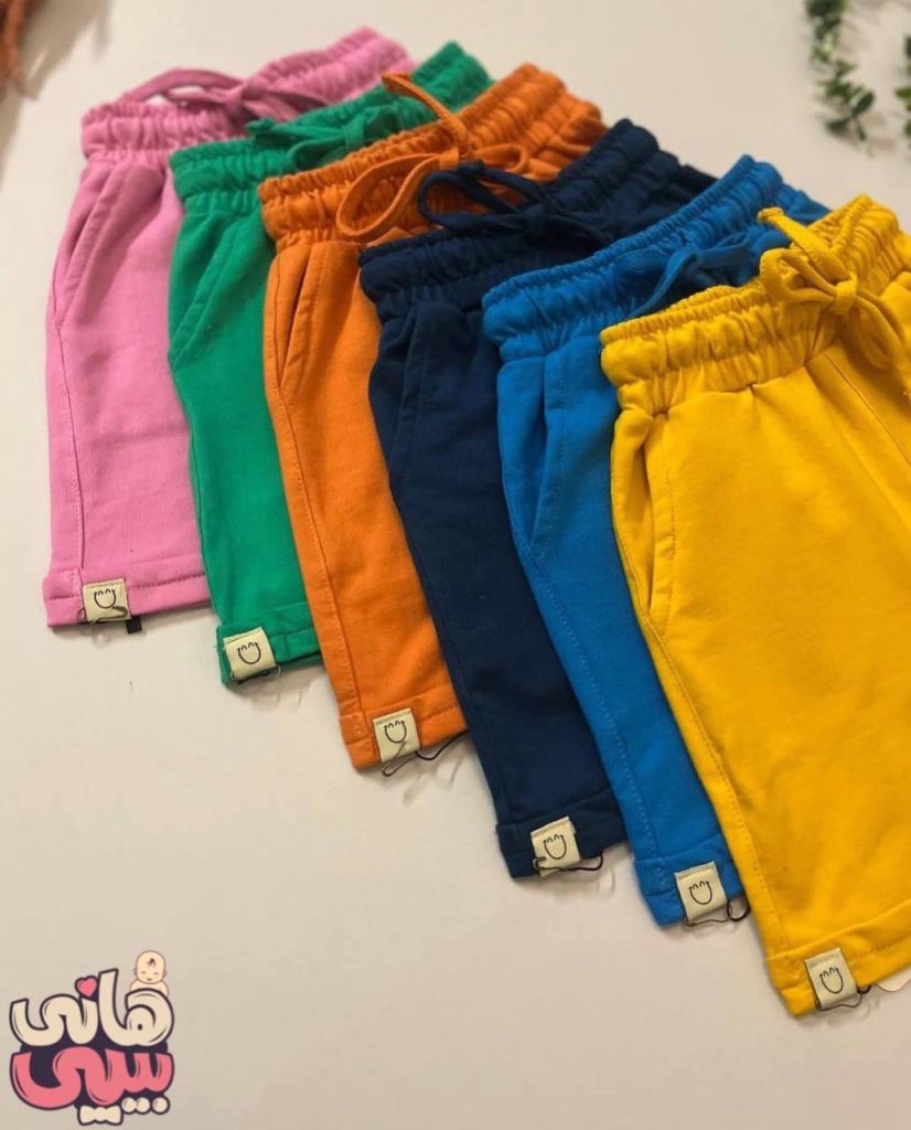 شلوارک کمرکش رنگی