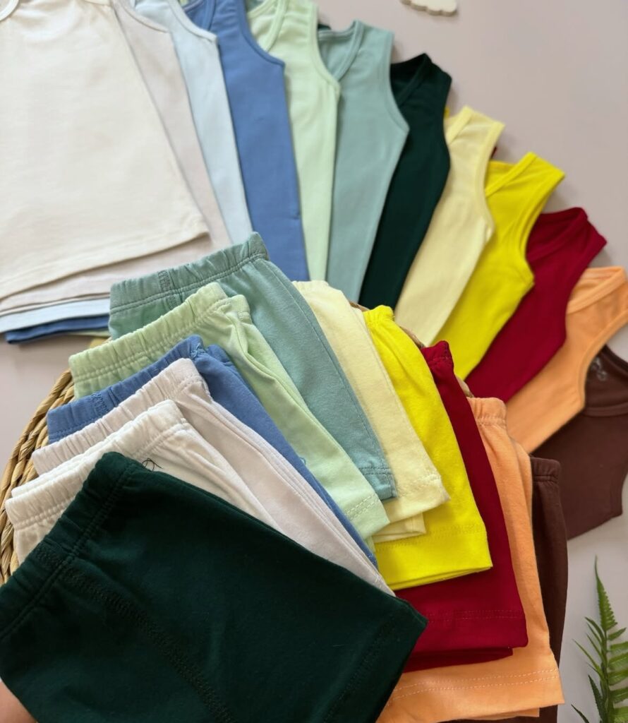 رکابی شورت نخی رنگی