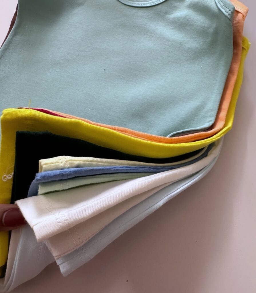 رکابی شورت نخی رنگی